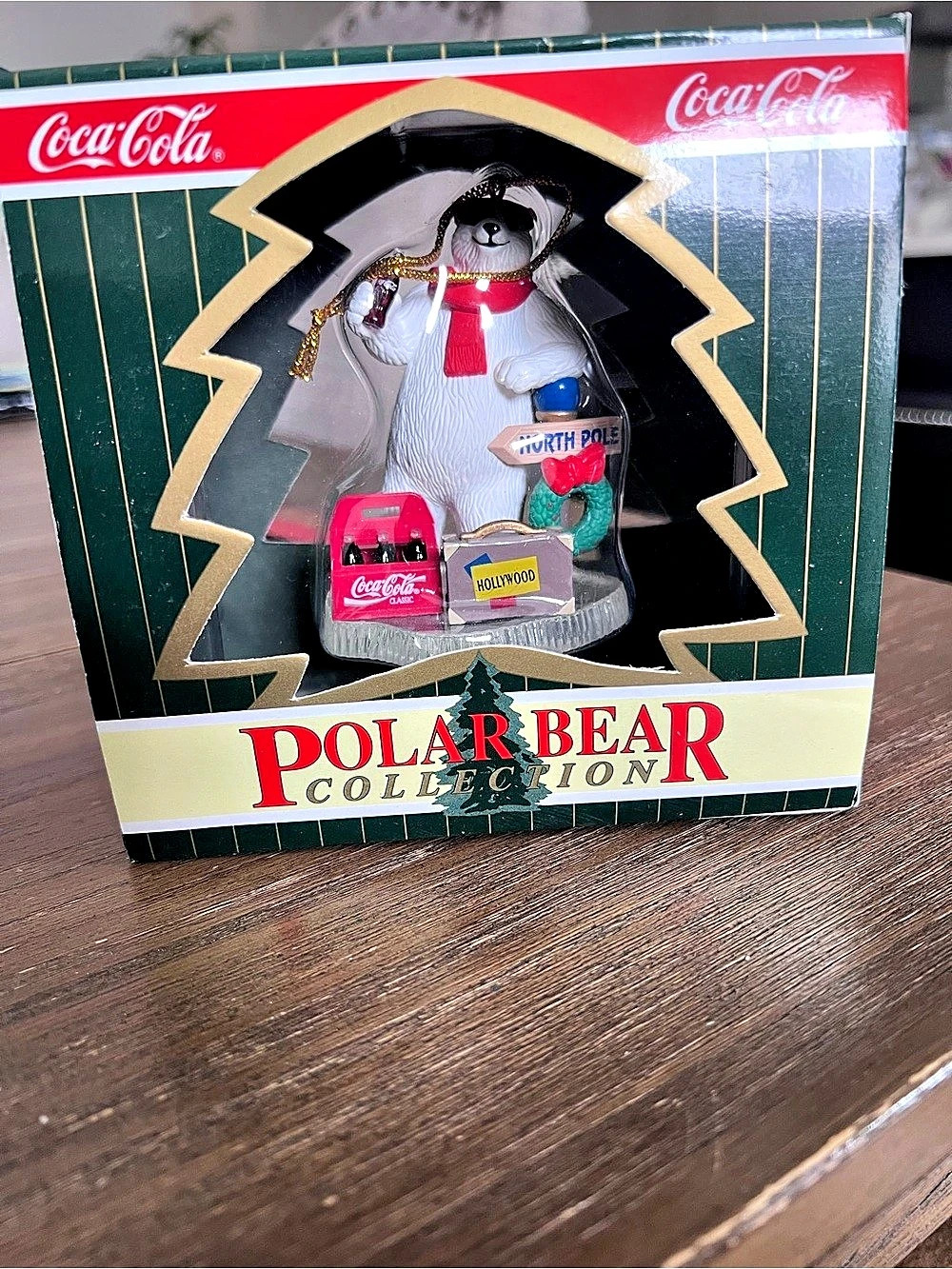 Coca-Cola Polar Bear Collection Traveling/North Pole Christmas Ornament Holiday